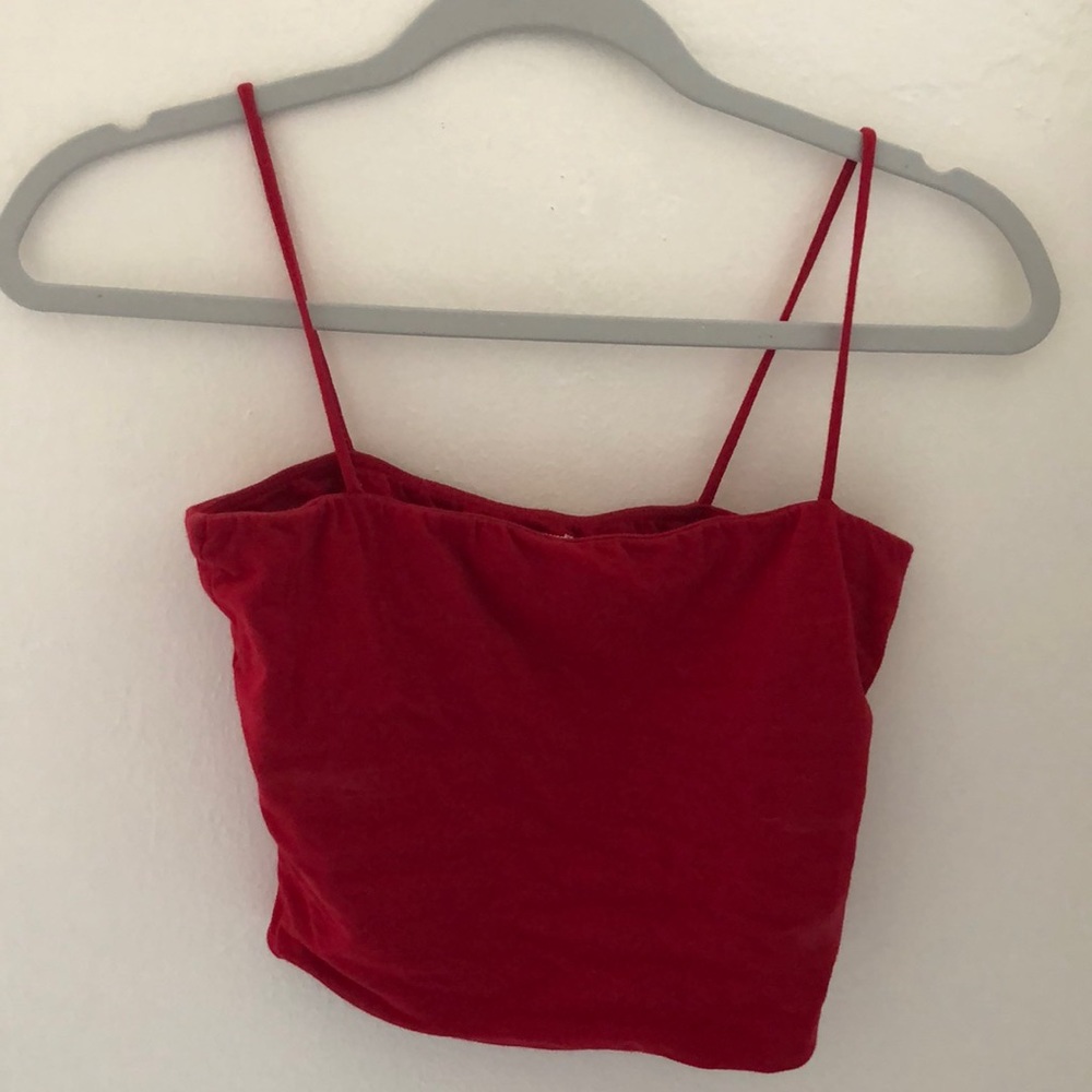 Red crop top
